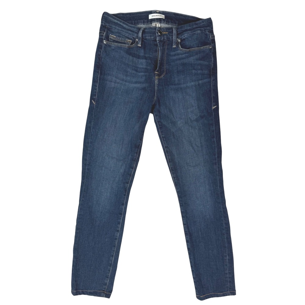 Good American Good Legs Skinny Jeans Dark Blue High Rise Womens Size 8/29